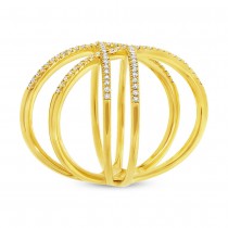 0.32ct 14k Yellow Gold Diamond Lady's Ring