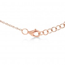 Diamond Pave Circle Link Bracelet 14k Rose Gold (0.05ct)