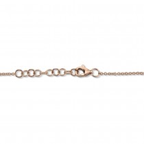 Diamond Pave Diamond Shape Link Bracelet 14k Rose Gold (0.06ct)