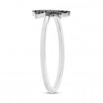 0.10ct 14k White Gold Black Diamond Lady's Ring