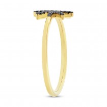 0.10ct 14k Yellow Gold Black Diamond Lady's Ring