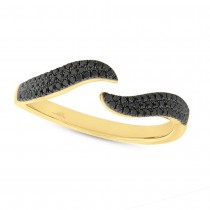 0.20ct 14k Yellow Gold Black Diamond Lady's Ring