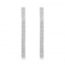 Diamond Pave Diamond Shape Earrings 14k White Gold (0.63ct)