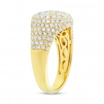 1.81ct 14k Yellow Gold Diamond Pave Lady's Ring