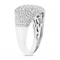 1.32ct 14k White Gold Diamond Pave Lady's Ring