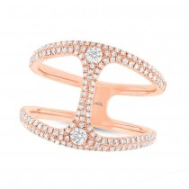 0.54ct 14k Rose Gold Diamond Lady's Ring