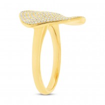 0.57ct 14k Yellow Gold Diamond Pave Lady's Ring