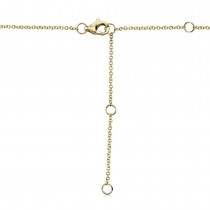 Diamond Halo Style Five Stone Pendant Necklace 14k Yellow Gold (0.53ct)