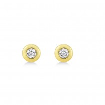 Diamond Bezel Stud Earrings 14k Yellow Gold (0.22ct)