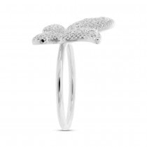 0.72ct 14k White Gold Diamond Butterfly Lady's Ring