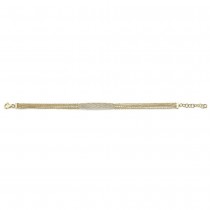 Diamond Pave Bar Link Bracelet 14k Yellow Gold (0.39ct)