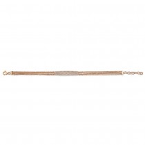 Diamond Pave Bar Link Bracelet 14k Rose Gold (0.39ct)