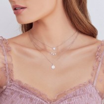 Diamond Pave Starburst Pendant Necklace 14k White Gold (0.15ct)