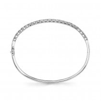 Diamond Bangle Bracelet 14k White Gold (0.69ct)