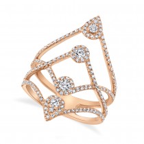 Diamond Abstract Ring 14k Rose Gold (0.71ct)