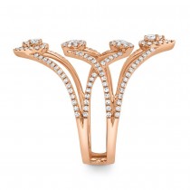 Diamond Abstract Ring 14k Rose Gold (0.71ct)