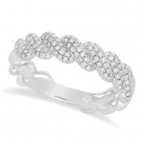 Diamond Accented Stackable Ring 14k White Gold (0.38ct)