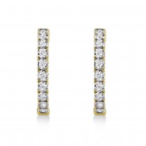 Diamond Inside Out Hoop Earrings 14k Yellow Gold (1.90ct)