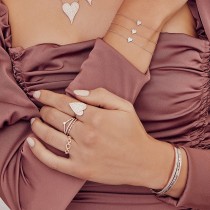 Diamond Pave Heart Ring 14k Rose Gold (0.56ct)