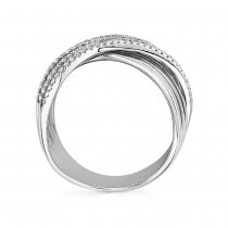Diamond Accented Bridge Ring 14k White Gold (0.54ct)