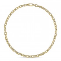 Diamond Pave Link Chain Necklace 14k Yellow Gold (19.30ct)