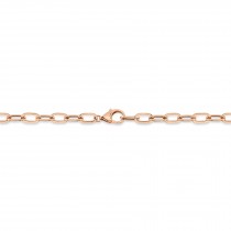 Diamond & Green Garnet Panther Paper Clip Pendant Necklace 14K Rose Gold (3.53ct)