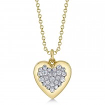 Diamond Heart Pendant Necklace 14K Yellow Gold (0.26ct)