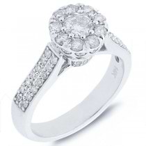 1.04ct 14k White Gold Diamond Lady's Ring