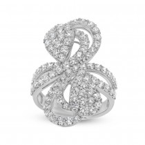 2.93ct 18k White Gold Diamond Lady's Ring