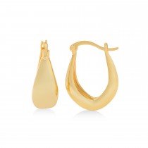 Gold Vermeil Sculptural Hoop Earrings