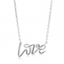 Love Pendant Necklace in Sterling Silver