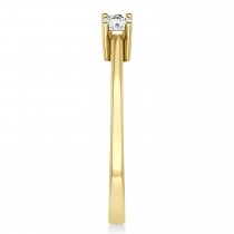 Round-Cut Diamond Open Shank Wedding Band 14k Yellow Gold (0.34 ctw)