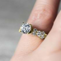 Diamond Garland Engagement Ring Setting 14K Yellow Gold (0.66ct)