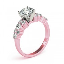 Diamond Garland Engagement Ring Setting 18K Rose Gold (0.66ct)