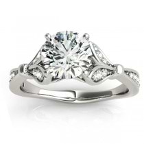 Diamond Tulip Engagement Ring Setting Platinum (0.21ct)