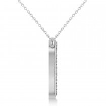 Diamond Tooth Outline Pendant Necklace 14k White Gold (0.26ct)