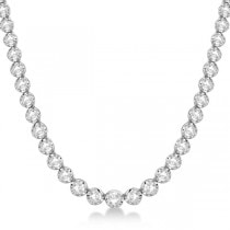 Eternity Lab Grown Diamond Tennis Necklace 14k White Gold (5.07ct)