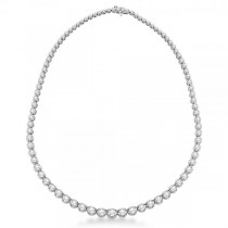 Eternity Diamond Tennis Necklace 14k White Gold (7.93ct)