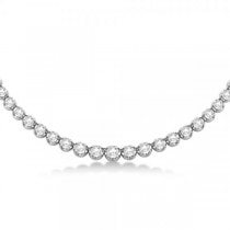 Eternity Diamond Tennis Necklace 14k White Gold (7.93ct)