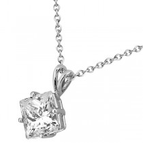 1.50ct. Princess-Cut Diamond Solitaire Pendant in Platinum (H, VS2)