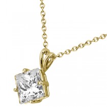 2.00ct. Princess-Cut Diamond Solitaire Pendant in 18k Yellow Gold (I, SI2-SI3)