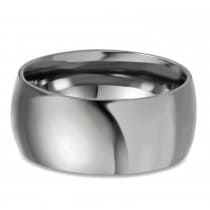 Men's Shiny Domed Titanium Wedding Ring Band (10mm)