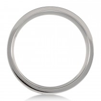 Men's Shiny Flat Wedding Ring Titanium Band (8mm)