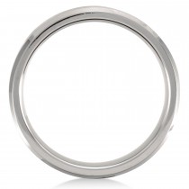 Men's Beveled-Edge Wedding Ring Satin Finish Titanium (7mm)
