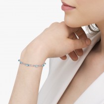 Oval Aquamarine & Diamond Infinity Bracelet in 14k White Gold 4.53ct