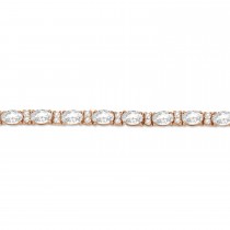 Lab Grown Diamond Oval Cut Tennis Bracelet 14k Rose Gold (9.25ctw)