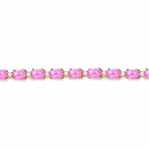 Pink Sapphire & Diamond Tennis Bracelet 14k Rose Gold (12.00ct)