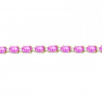 Pink Sapphire & Diamond Tennis Bracelet 14k Yellow Gold (12.00ct)