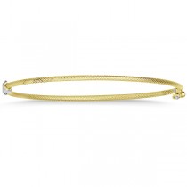 Textured Stackable Bangle Bracelet in 14k Yellow Gold