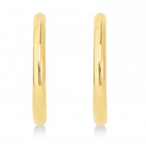Large Open Hoop Earrings 14k Yellow Gold